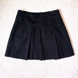 J.Crew Black Pleated Mini Skirt